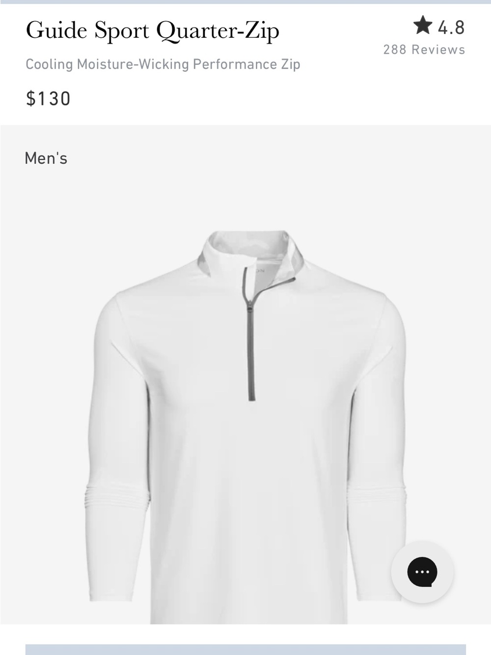 Greyson Guide Sport Quarter Zip - XL - White